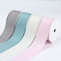 Ruban décoratif en polyester et coton, 100 yards, 4 cm, double face, lisse, 1 1/2 38 mm, ruban satiné pour fleurs, emballage cadeau