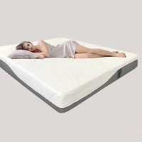 Matelas hybride de qualité à ressorts ensachés 28 cm, en tissu tricoté, mousse à mémoire de forme, latex naturel, housse en coton et lin, pour salle de bain, garantie 10 ans