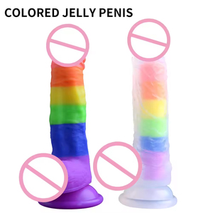 Wholesale Waterproof Soft Multi-Color Medical Silicone Artificial Penis <b>Dildos</b> for Women Huge Realistic Crystal <b>Dildo</b> - Product Image 2