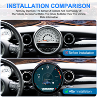 Radio para Auto Navihua con Pantalla Redonda de 12'' de Nuevo Diseño, Android, GPS, Navegación, Multimedia, Carplay, Estéreo para BMW MINI R56 2005-2013