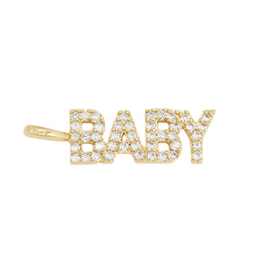 Love Letter Pendant 24.8mm Gold Plated Copper For Necklace Making Jewelry Findings - Product Image 4