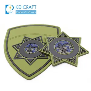 Security Badge Manufacturer Bulk Customized 3d Iron On Soft Pvc Badge Custom Rubber Logo Patch For Clothes