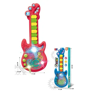 儿童学习教育游戏套装益智乐器玩具齿轮透明轻吉他玩具儿童音乐游戏