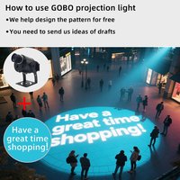 Projecteur Gobo Extérieur QX 80W, Lumière LED Effet Ondulations d'Eau pour Mariage, Signalisation Lumineuse, Image de Noël, Publicité