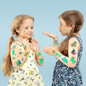 Campioni gratuiti di fabbrica incandescenti al Neon adesivi temporanei per tatuaggi <span class=keywords><strong>personalizzati</strong></span> - Product Image 3