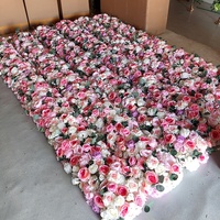 Kit de fleurs décorées pour mariage personnalisation en usine Arche de chemin de table à fleurs artificielles rouges et bleues