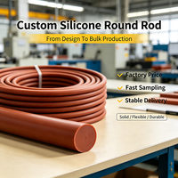 Tige ronde en silicone résistant à la chaleur de haute qualité, diamètre personnalisé, cordon en caoutchouc silicone solide de 1 mm à 50 mm