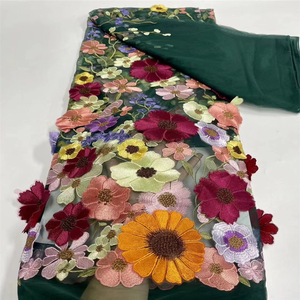 ウェディングドレスのためのラインストーン卸売シャイニングフレンチ刺Embroideryレース生地と新しくアフリカのチュールメッシュレース生地