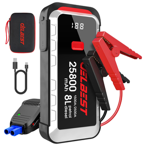Démarreur <span class=keywords><strong>de</strong></span> Voiture Portable 25800mAh, 1500A <span class=keywords><strong>de</strong></span> Crête, 2500A <span class=keywords><strong>de</strong></span> Démarrage, pour Moteurs Essence 8.0L et <span class=keywords><strong>Diesel</strong></span> 8.0L, 10 Protections, Pinces Intelligentes - Product Image 1