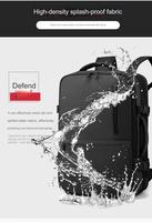 Grand sac à dos USB extensible et étanche pour ordinateur portable d'affaires avec logo personnalisé pour hommes sacs d'école pour étudiants de garçons