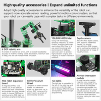 ROSMASTER X3 PLUS Robot ROS Pemrograman Python untuk Jetson NANO 4GB Orin NX SUPER Orin NANO SUPER Raspberry Pi 5