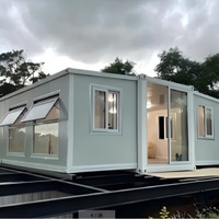 Maisons conteneurs en acier à double aile extensible pour entrepôt, tailles, plans et couleurs personnalisables, écologiques, garantie 5 ans