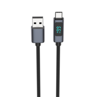 Câbles de données USB-C vers USB-C IMC06 à charge rapide 60W avec affichage numérique LED et tressage renforcé pour téléphone