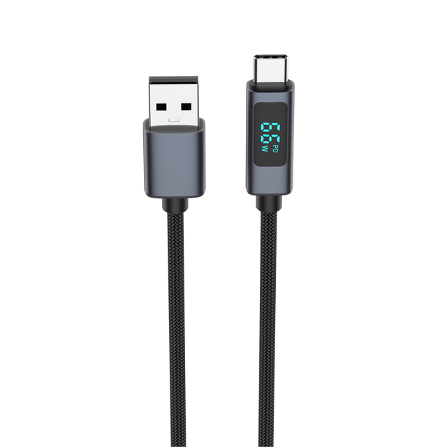 IMC06 Fast Charging 60W Type C to Type C Lightening USB-C Data Cables for Phone LED Digital Display Woven Data Cable