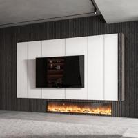 Meuble TV de rangement minimaliste en métal blanc, pour salon, en bouleau, beige, rustique, bleu marine, noir