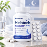 Comprimés de mélatonine 3mg 5mg 10mg, complément alimentaire pour favoriser le sommeil, favorise une relaxation profonde, OEM ODM, étiquette privée, vente en gros, HACCP, HALAL, KOSHER