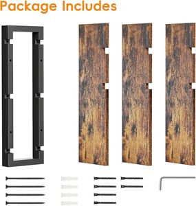 Estantes Flotantes de 3 Niveles, Estilo Vintage, Resistentes, para Almacenamiento de Especias y Herramientas de Cocina, Estantes Colgantes de Pared para <span class=keywords><strong>Dormitorio</strong></span>, Marca Homode - Product Image 6