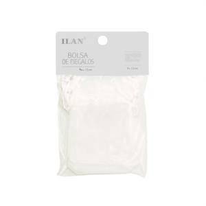 Sacs cadeaux en organza Ilan 9x12cm 6 pièces Blancs pour mariage et fêtes - Product Image 3