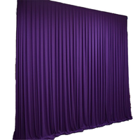 Tissu de fond de scène pour décoration de mariage, rideau en polyester effet soie de lait pour événements, fêtes, cadres de scène et décorations de tubes