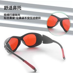 Gafas de Seguridad Láser 200-540Nm, Marco Negro, Lentes de 2mm, Protección Contra Radiación Luminosa, Hechas en Shenzhen - Product Image 1