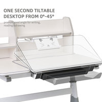 Bureau et chaise d'apprentissage ergonomiques pour enfants, réglables en hauteur, en bois moderne, vente en gros