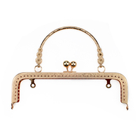 Cadre de Porte-Monnaie Carré à Baiser Métallique Gaufré de 20 CM pour Sacs, Anse Fleurie, Matériel de Couture, Accessoires de Sacs à Main, Faible MOQ