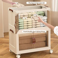 Armoire de rangement pliable mobile en plastique PP, armoire pliable pour usage domestique