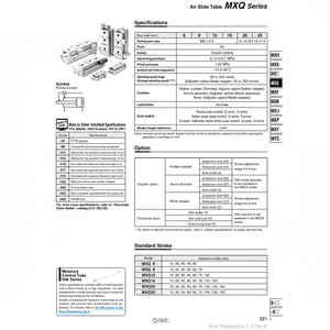 Pièces pneumatiques de MXQ20-10BSAT de table de glissière d'air pneumatique de SMC - Product Image 1