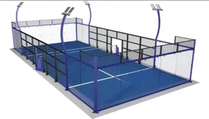 Terrain <span class=keywords><strong>de</strong></span> padel professionnel individuel pour école <span class=keywords><strong>de</strong></span> formation, <span class=keywords><strong>mini</strong></span>-cancha <span class=keywords><strong>de</strong></span> padel avec éclairage LED - Product Image 2