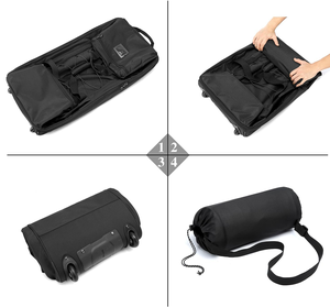 Manufacturer Wholesale 150L Large Capacity Fashion Polyester Rolling Luggage Duffel <strong>Bag</strong> with Zipper Closure and <strong>Wheels</strong> - Product Image 4