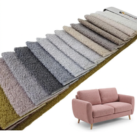 Tissu en velours Teddy uni tricoté 100 % polyester pour ameublement de canapé et chaise, idéal pour la décoration intérieure - Vente en gros