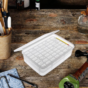 Langlebige Umweltfreundliche Kunststoff-Reptilien-Eierinkubationsschale Rechteckiger 98-Eier-Halter mit Thermometer für Zuchtfarmen - Product Image 3