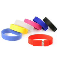 Pulsera con Logotipo Personalizado, Nueva Memoria USB 2.0 Portátil de Plástico, 4GB-512GB, Silicona/Goma, 1 Año de Garantía, Colores Pantone