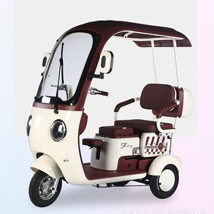 Triciclo Eléctrico de Recreo, 165 cm de Largo, 2 Asientos, Carrocería Cerrada, para Transporte de Niños - Product Image 4