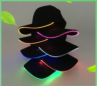 Proveedores divertido LED sombrero gorra para hombres mujeres luminoso correr gorra al por mayor al aire libre noche béisbol deportes gorra con luz LED