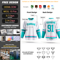 Jersey Hoki Es Kanada Berkualitas Tinggi, Bordir, Kuning, Bolak-Balik, Sublimasi, Bernapas