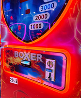 Machine de jeu d'arcade électronique de boxe à monnayeur, mesure de force de frappe, cadre métallique, prise en charge de l'anglais pour centres de jeux