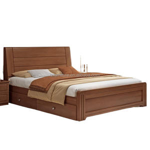 Affordable Durable Solid Wood Hotel <b>Bed</b> Customized King <b>Queen</b> <b>Size</b> Storage <b>Bed</b> <b>Frame</b> With Headboard For 3 Sar Hotel Projects - Product Image 2
