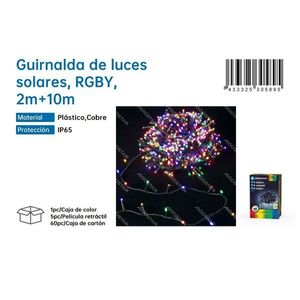 Solar <b>Led</b> <b>Light</b> String 2M+10M Colorful Outdoor Decoration IP65 Protection - Product Image 2