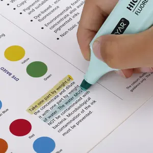 Stylo surligneur standard stylos marqueurs multicolores pour l'école et le bureau