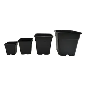 Ronbo Sunrise factory supplier gallon black plastic pots for nursery plants flower pots