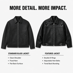 <span class=keywords><strong>Giacca</strong></span> da Motociclista in <span class=keywords><strong>Ecopelle</strong></span> Personalizzata dal Produttore, Corta con Goffratura 3D, Pesante, con Zip Regolabile, Stile Vintage, Cappotto Moto da Uomo - Product Image 3