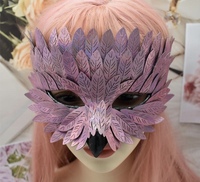 Halloween Exquis Oiseau Bec Masque Maquillage Boule Carnaval Noir Demi Visage Hibou Plume Visage Femmes Masque Pour Les Yeux Masque