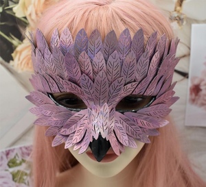 <span class=keywords><strong>Maschera</strong></span> per il trucco di Halloween squisita per il becco di uccello palla carnevale nero mezza faccia <span class=keywords><strong>gufo</strong></span> piuma <span class=keywords><strong>maschera</strong></span> per gli occhi delle donne