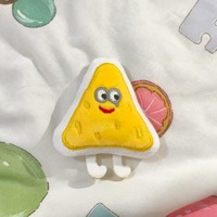 Porte-clés en peluche en forme de pain, sandwich, hamburger, pendentif décoratif, motif dessin animé alimentaire, écologique, vente en gros