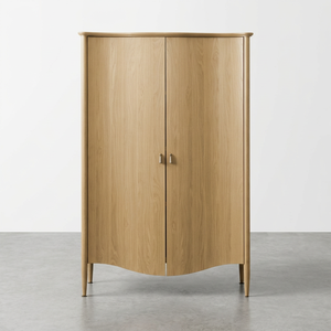 <span class=keywords><strong>Armario</strong></span> de Madera Contemporáneo Francés MYHOME con 2 Puertas y Estante, <span class=keywords><strong>Armario</strong></span> de Madera Maciza de Fresno, Mueble de Dormitorio - Product Image 1