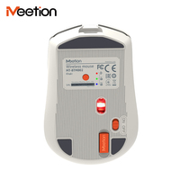 Meetion BTM002 Mouse nirkabel BTM002, nirkabel senyap Plus, Mouse optik nirkabel 1600 DPI dengan penerima Nano USB