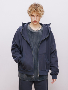 Sudadera con Capucha Oversize de Alta Calidad para Hombre, 100% Algodón de 350 g/m², con Cremallera Completa, Estampado Serigrafiado, Transpirable, para Otoño - Product Image 5