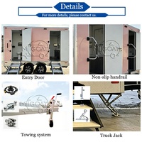 Promotion : Remorque Sanitaire Mobile à 3 Cabines, Essieux Jumeaux, Toilettes Portables avec Urinoir et Lavabo pour Événements Extérieurs et Chantiers de Construction