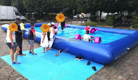 Piscine gonflable de pêche aux canards pour enfants, jeu de fête et de carnaval, avec pompe à eau